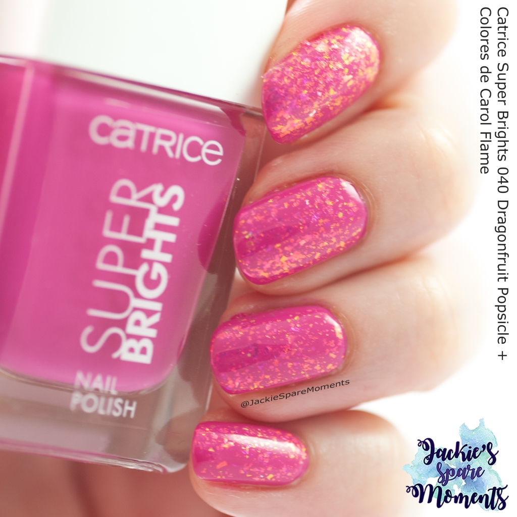 Catrice Super Brights 040 Dragonfruit Popsicle with Colores de Carol Flame