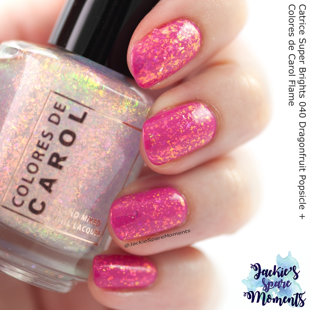 Catrice Super Brights 040 Dragonfruit Popsicle with Colores de Carol Flame